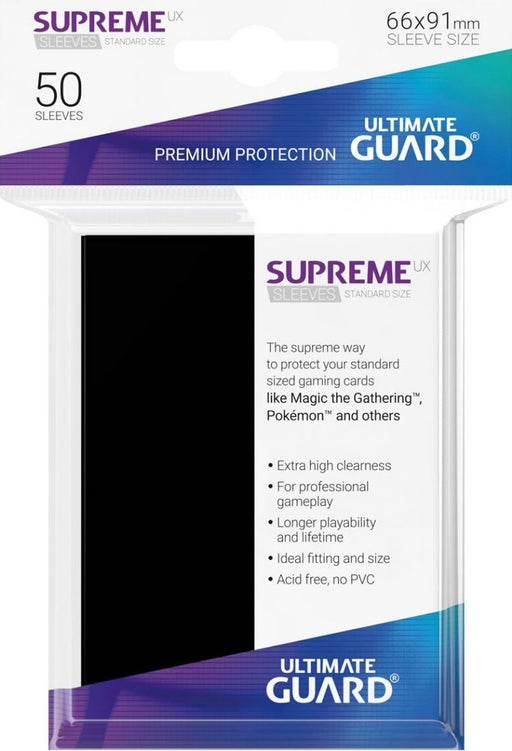 Ultimate Guard Supreme UX Sleeves Standard Size Black (50)