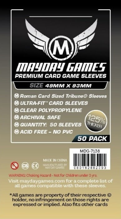 Mayday Tribune Premium Card Sleeves - 49 x 93mm (50)