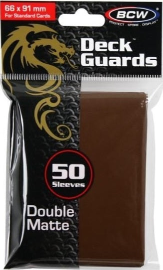 BCW Deck Protectors Standard Matte Brown (50 Sleeves Per Pack)