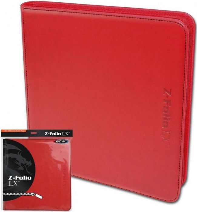 BCW Z Folio LX Album 12 Pocket Red