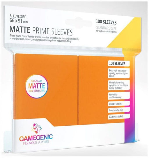 Gamegenic Matt Prime Card Sleeves Orange (66mm x 91mm)