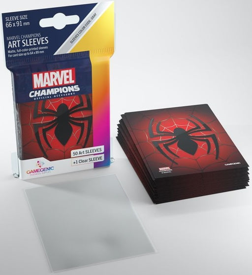 Gamegenic Marvel Champions Art Sleeves - Spider-Man (66mm x 91mm) (50 Sleeves)
