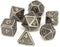 Die Hard Dice Metal Set Polyhedral - Mythica Battleworn Silver