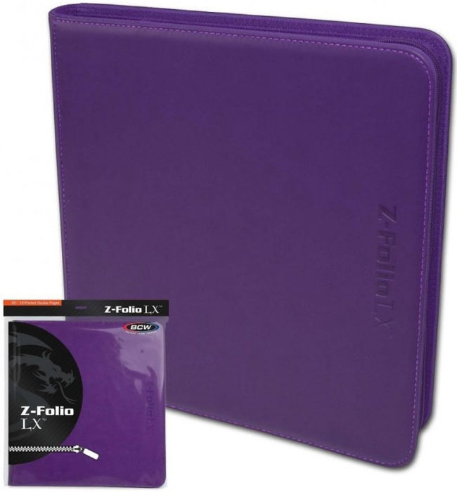 BCW Z Folio LX Album 12 Pocket Purple