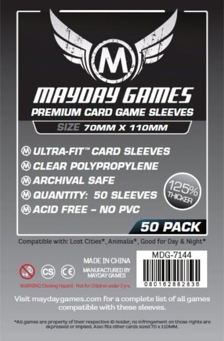 Mayday Games Magnum Silver Premium Ultra-Fit Card Sleeves - 70 x 110 mm (50)