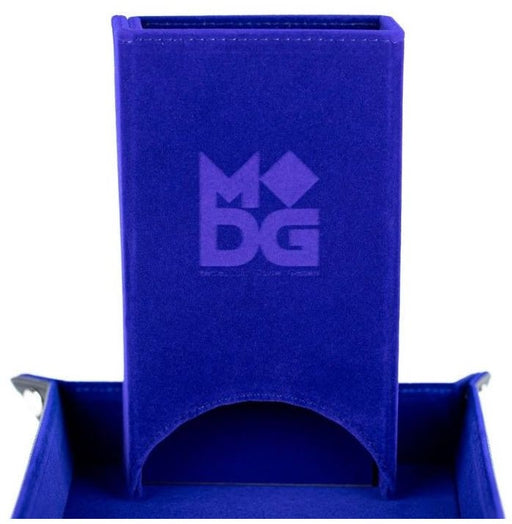 MDG Fold Up Velvet Dice Tower Blue