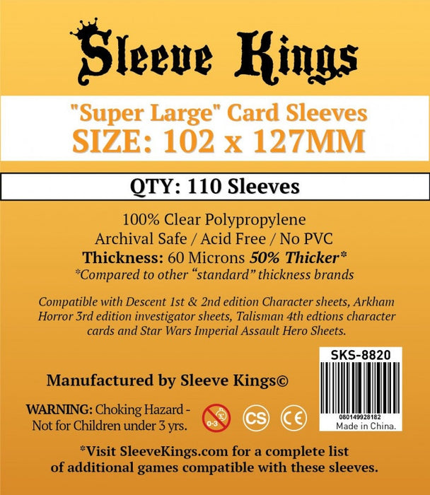 Sleeve Kings Board Game Sleeves Super Large (102mm x 127mm) (110)