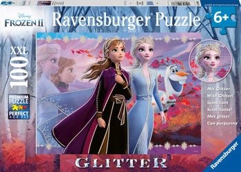 Frozen 2 Strong Sisters GLITTER 100 piece Jigsaw Puzzle