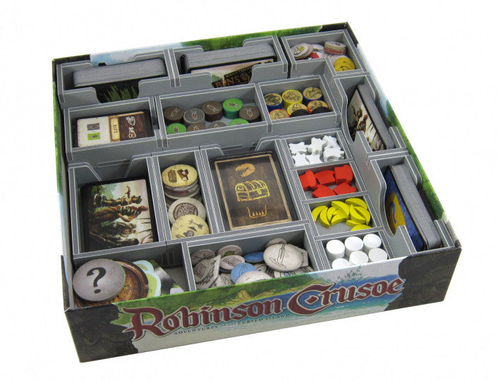 Folded Space Game Inserts Robinson Crusoe